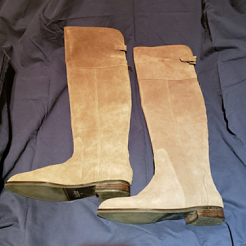 Suede, over-the-knee boots